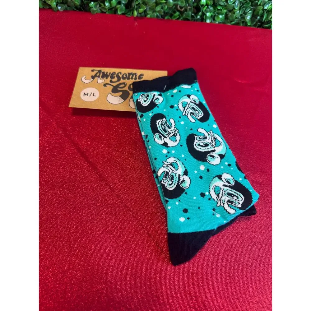 New Awesome Socks Club 'Fun Uncle Frank' by Max Mahn Crew Socks ~ Size M/L Gift